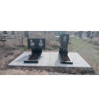 Протиусадкова плита під пам'ятник на двох (190х190)