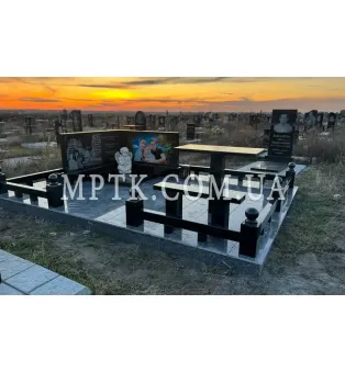 Ограда из гранита на могилу ЗАБ004