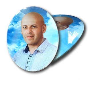 Фото на памятник овал. Размер: 40*30*1,2 см