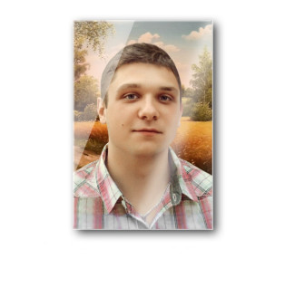 Портрет в стекле. Размер: 24*18*1,2 см