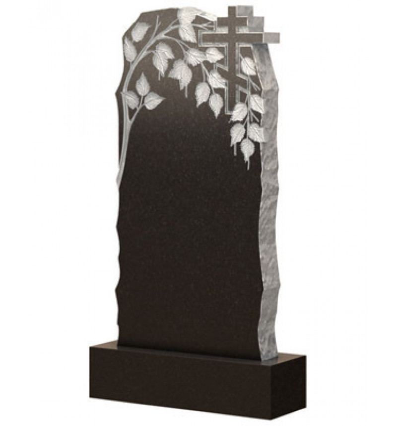 Вертикальная модель памятника из гранита - ОДИН085