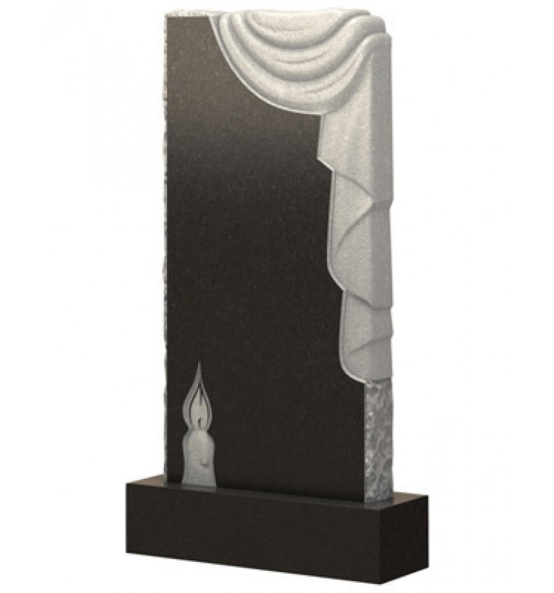 Вертикальная модель памятника из гранита - ОДИН089