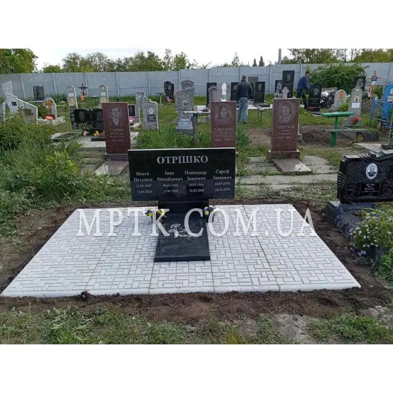 Оформление могилы гранитом